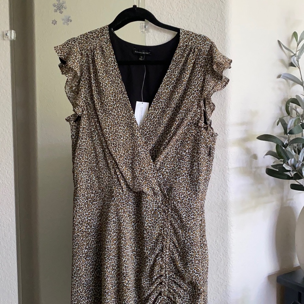 NWT cheetah print midi dress